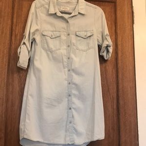 Light wash denim dress